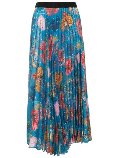 Romance Was Born Feed My Flowers Pleated Skirt In Multicolour