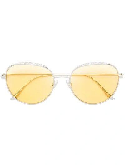 Jimmy Choo Ellos Sunglasses In Gold