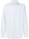 Corneliani Striped Shirt In Blue
