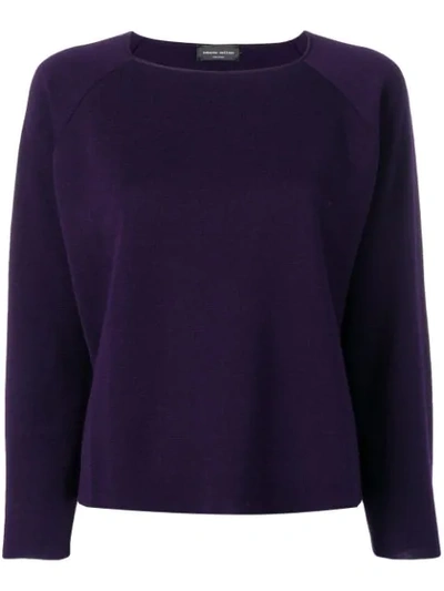 Roberto Collina Fine Knit Sweater In Purple