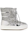 Chiara Ferragni Glitter Snow Boots - Silver