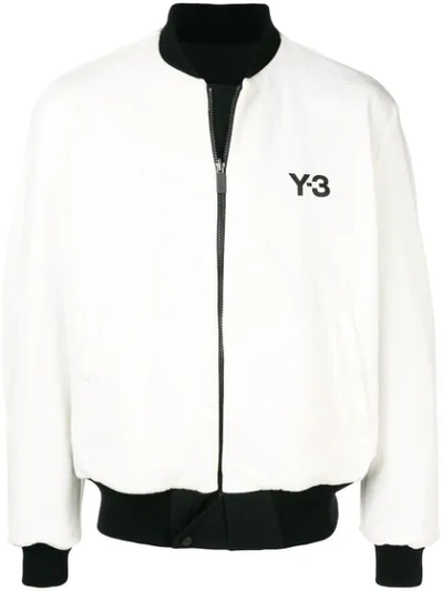 Y-3 Pin-up Bomber Jacket In White
