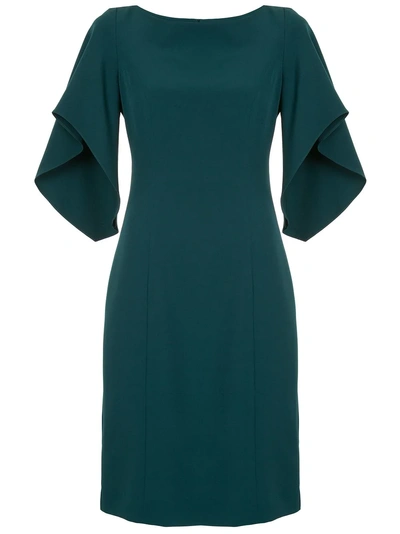Milly Ruffle Sleeve Midi Dress - Green