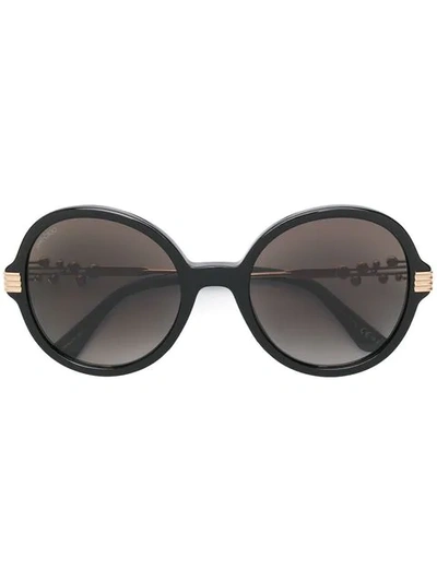 Jimmy Choo Adria 55mm Round Sunglasses In Black