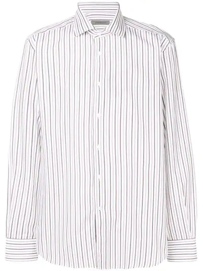 Corneliani Striped Shirt In White