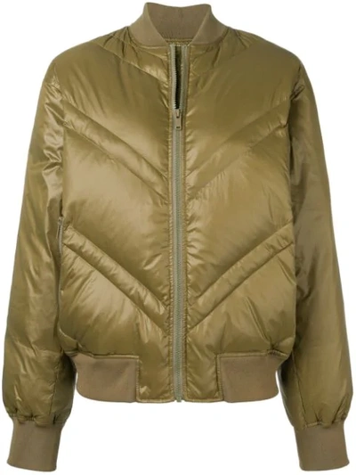 By Malene Birger Padded Bomber Jacket In Green