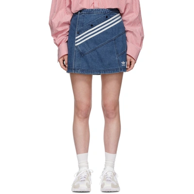 Adidas Originals By Danielle Cathari Blue Denim Miniskirt