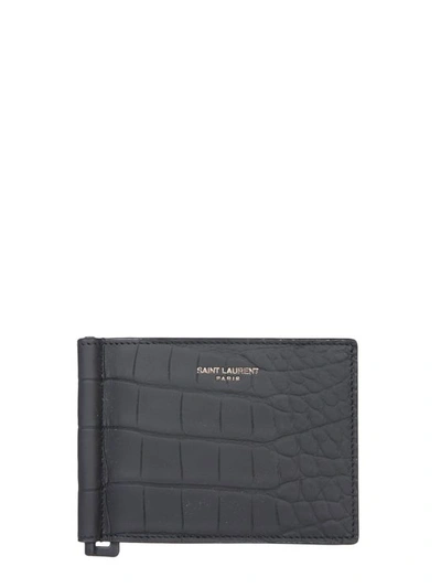 Saint Laurent Bill Clip Wallet In Black