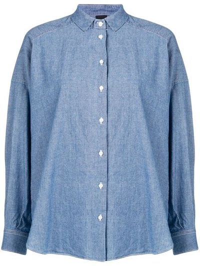 Aspesi Long-sleeve Denim Shirt - Blue