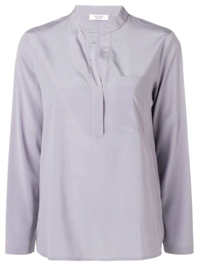 Peserico Open Collar Shirt - Purple