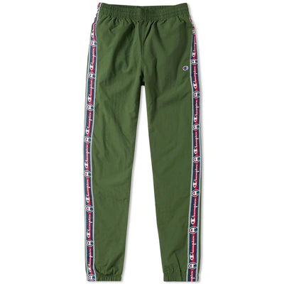 Champion Reverse Weave Corporate Taped Track Pant In Green