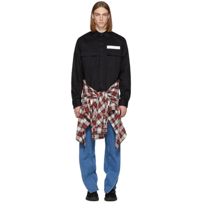 Ambush Ssense Exclusive Black Nobo Waist Tie Shirt In Black Black