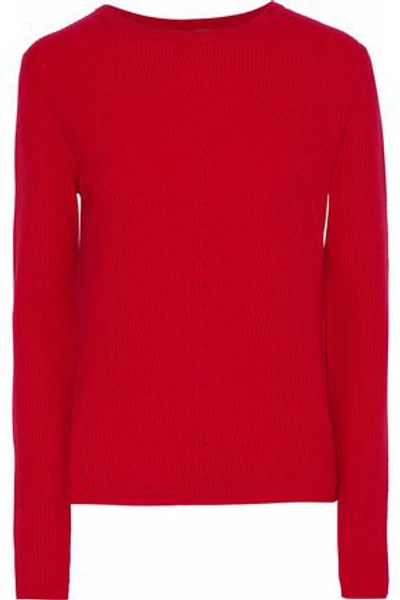 N•peal N.peal Woman Ribbed Cashmere Sweater Red