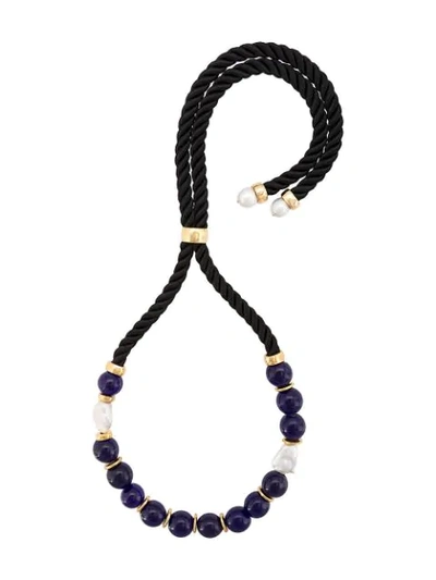 Lizzie Fortunato Riplay Bead Embellished Necklace In Black