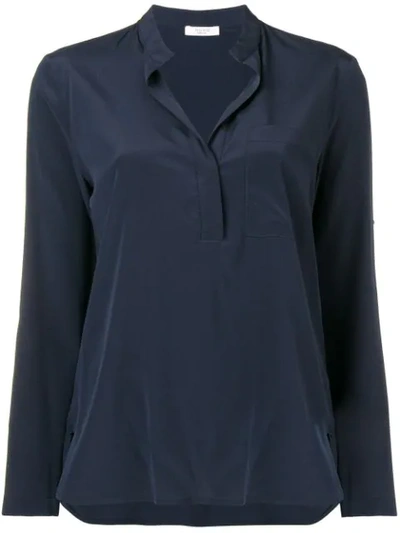 Peserico Open Collar Shirt - Blue