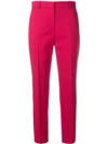 Emilio Pucci Cropped Wool-blend Tailored Trousers In Pink