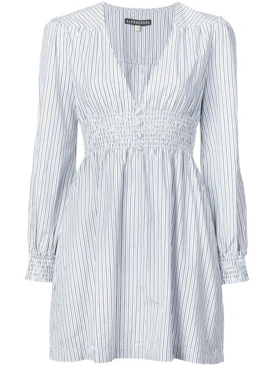 Alexa Chung Striped Mini Dress In Blue