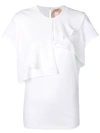 N°21 Ruffle Detail T In White