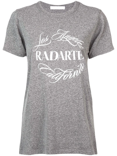 Rodarte Logo Print T In Grey