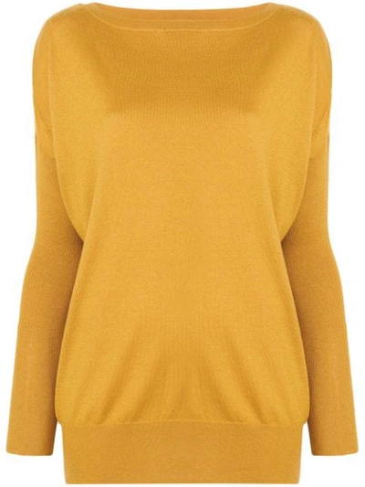 Snobby Sheep Long-sleeve Fitted Sweater - Yellow