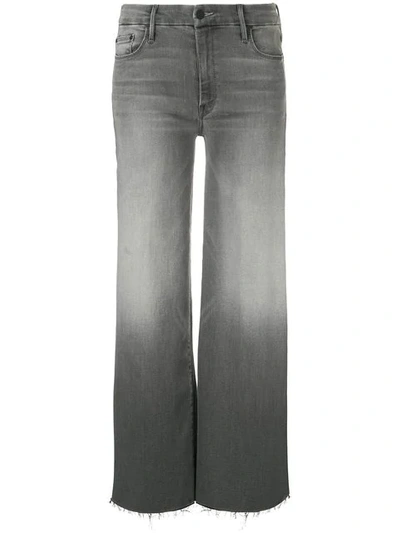 Mother Roller Ankle Fray Jeans In Grey