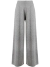Pringle Of Scotland Knitted Flared Trousers - Grey