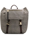 Borbonese Foldover Top Backpack In Neutrals