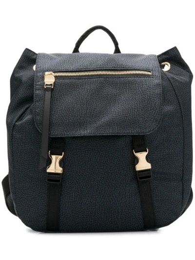 Borbonese Foldover Top Backpack - Black
