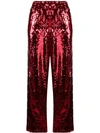 Faith Connexion X Kappa Sequin Trousers In 600 Red