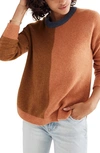 Madewell Westlake Colorblock Pullover In Heather Beige