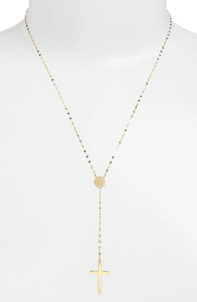 Lana Jewelry Crossary Y-necklace In Yellow Gold