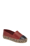 Tory Burch Colorblock Platform Espadrille In Tuscan Wine/tory Navy