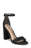 Sam Edelman Yaro Ankle Strap Sandal In Black Fabric