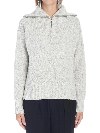 Isabel Marant Roll Neck Zip In Grey