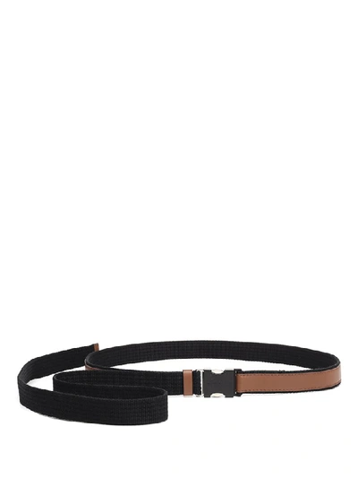 Marni Two Tone Buckle Belt In Black