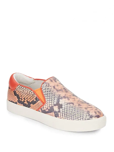 Ash Impulse Stamped Leather Slip-on Sneakers In Coral