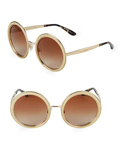 Dolce & Gabbana Dg2179 54mm Round Sunglasses In Gold