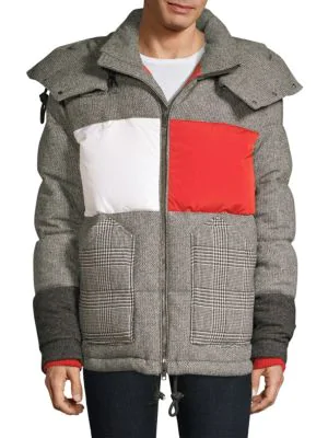 tommy hilfiger silver down puffer jacket