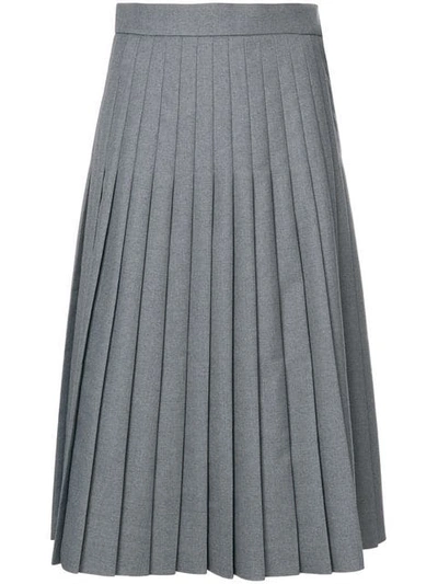 Thom Browne School Uniform Pleated Skirt In Grey