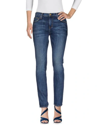 Current Elliott Current/elliott Woman Jeans Blue Size 24 Cotton