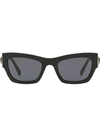 Versace Studded Cat-eye Frame Sunglasses In Black