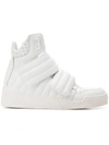 Les Hommes Quilted Hi-top Sneakers - White