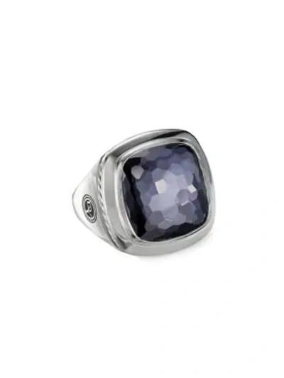 David Yurman Albion Sterling Silver & Gemstone Ring In Black Lavender Hematine