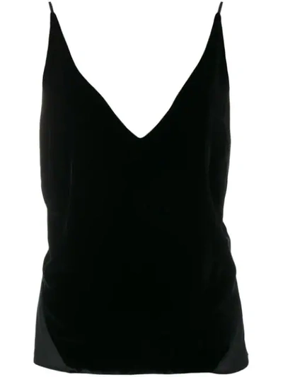 J Brand Velvet Vest Top In Black
