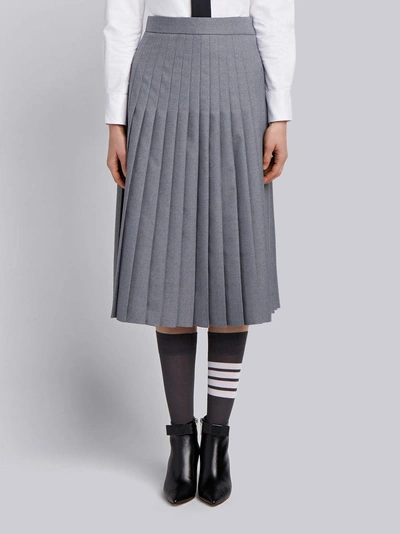 Thom Browne School Uniform Pleated Skirt In Grey