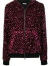 Ainea Sequinned Zip Hoodie - Purple