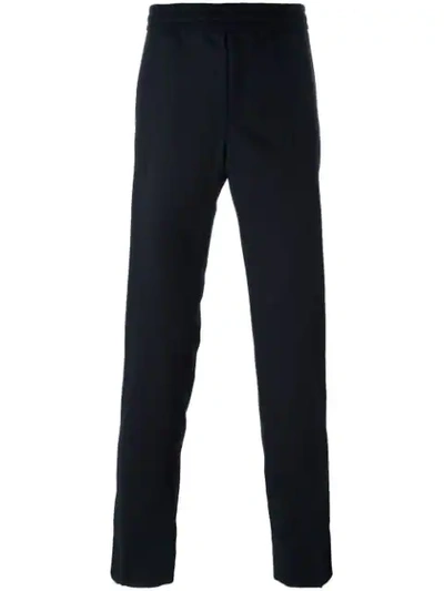 Moncler Classic Straight Leg Trousers In Black