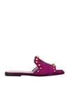 Pollini Sandals In Purple