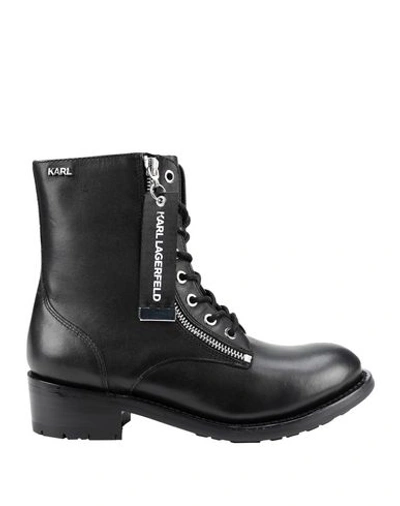 Karl Lagerfeld Ankle Boot In Black