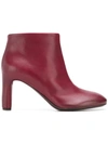 Del Carlo 80mm Ankle Boots In Red